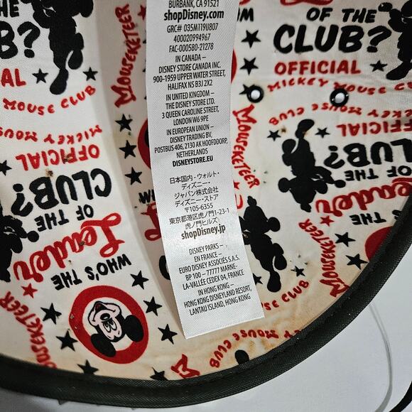 Walt Disney World Park Mickey Mouse Studded Spiked Hat Adult USA Black Silver - Picture 7 of 12